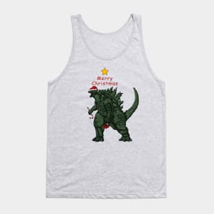 Godzilla Merry Christmas Tank Top